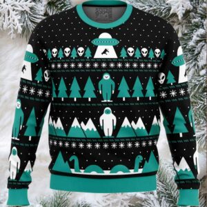 Paranormal Xmas Alien Ugly Christmas Sweater