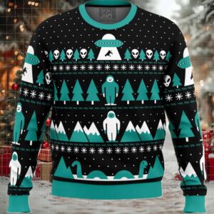 Paranormal Xmas Alien Ugly Christmas Sweater