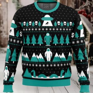 Paranormal Xmas Alien Ugly Christmas Sweater