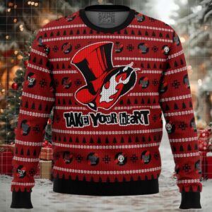 Persona 5 Take Your Heart Ugly Christmas Sweater