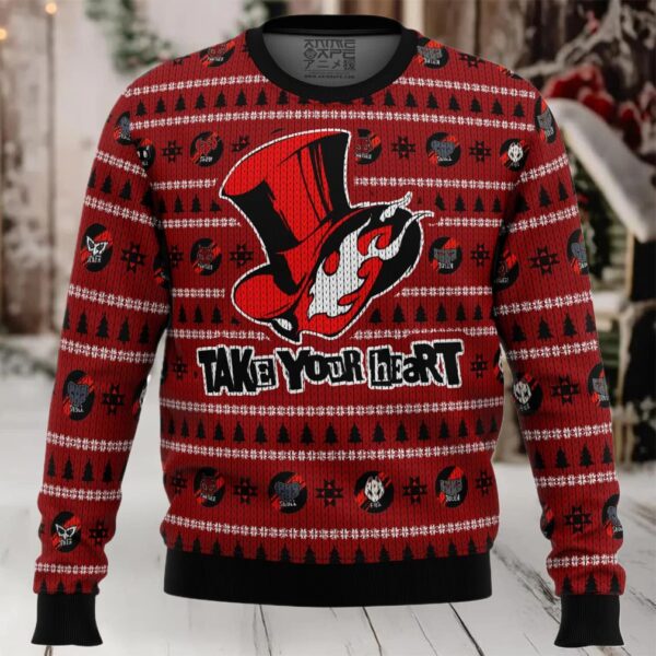 Persona 5 Take Your Heart Ugly Christmas Sweater