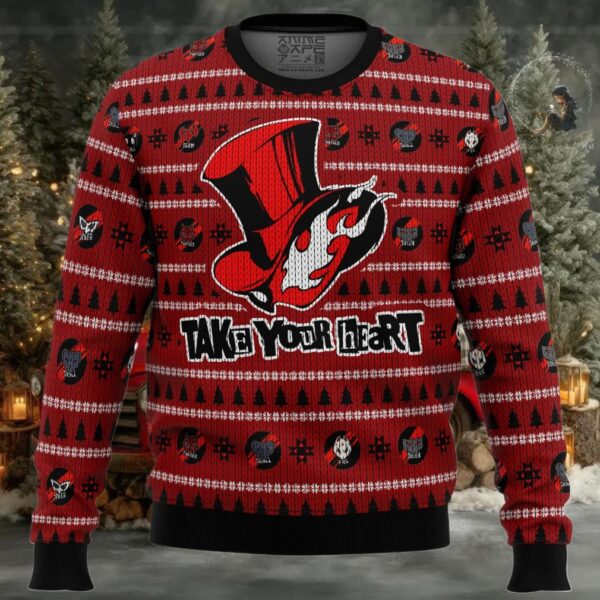 Persona 5 Take Your Heart Ugly Christmas Sweater