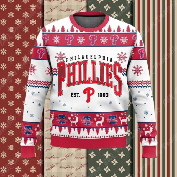 Philadelphia Phillies Baseball Christmas Ugly