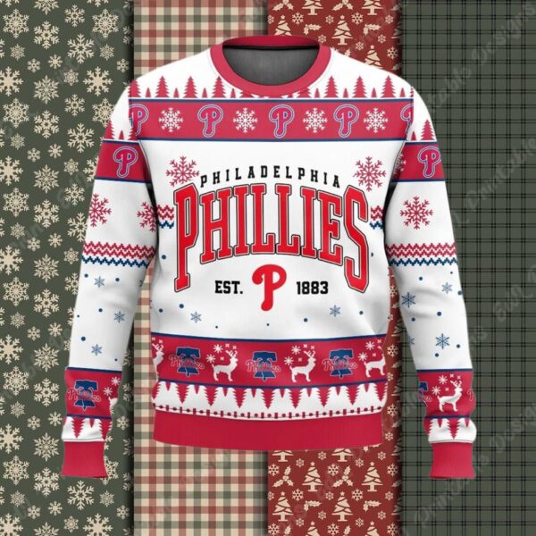 Philadelphia Phillies Baseball Christmas Ugly