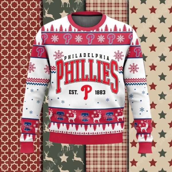 Philadelphia Phillies Baseball Christmas Ugly