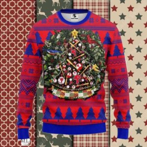 Philadelphia Phillies Christmas Tree Ornament Wreath Ugly Sweater
