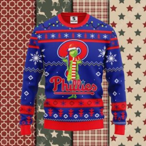 Philadelphia Phillies Funny Grinch Christmas