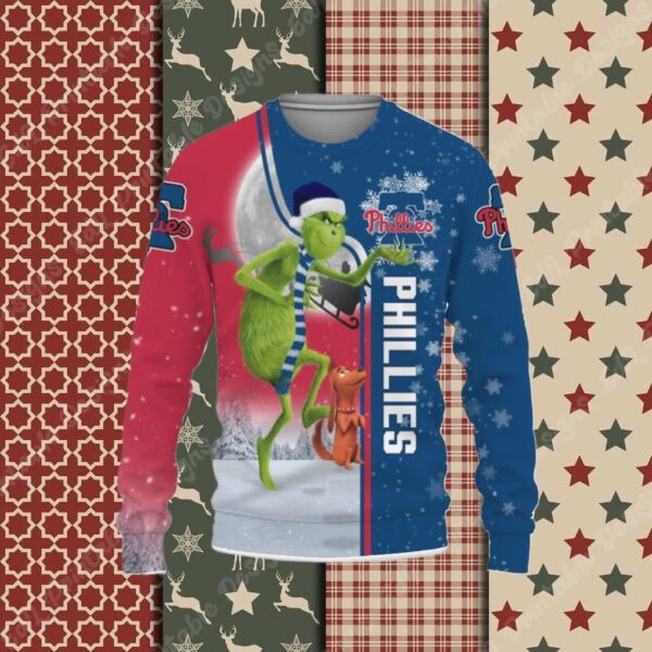 Philadelphia Phillies MLB Funny Grinch Ugly
