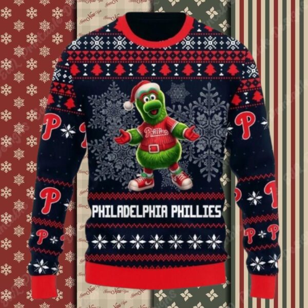 Phillie Phanatic Phillies Ugly Christmas Sweater