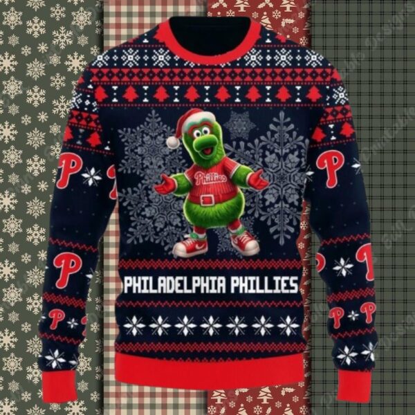 Phillie Phanatic Phillies Ugly Christmas Sweater
