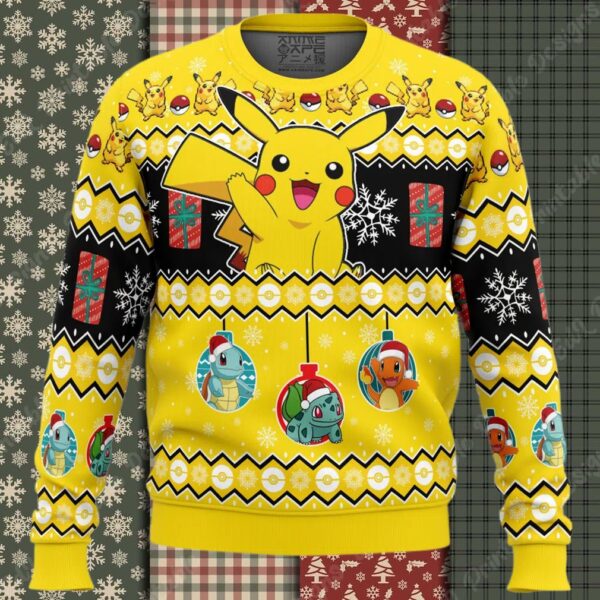 Pikachu I Choose You Pokemon Ugly Christmas Sweater