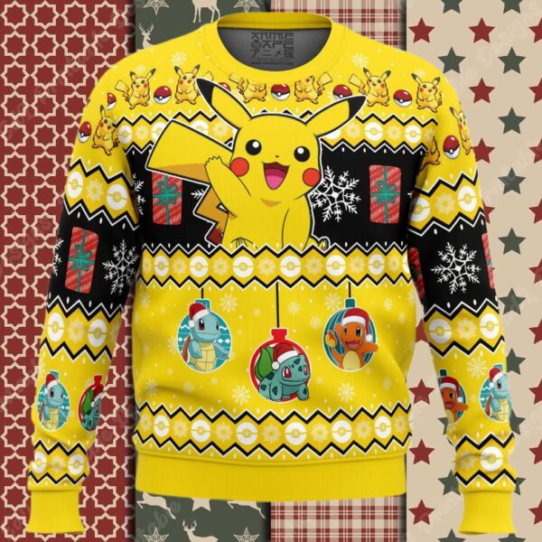 Pikachu I Choose You Pokemon Ugly Christmas Sweater
