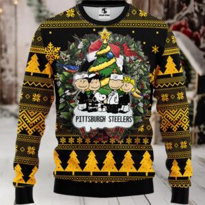 Pittsburgh Steelers Snoopy Dog Christmas Ugly Sweater Moderntees