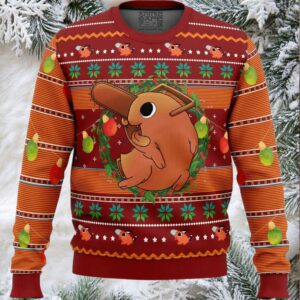 Pochita Chainsaw Man Ugly Christmas Sweater