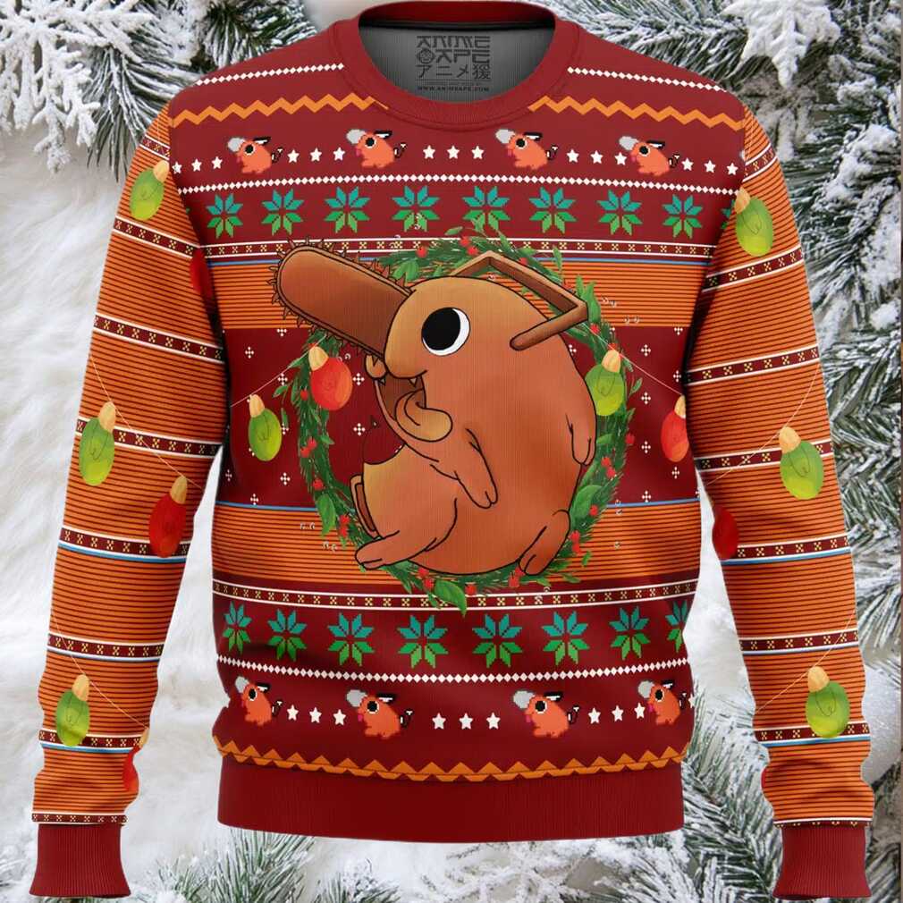Pochita Chainsaw Man Ugly Christmas Sweater