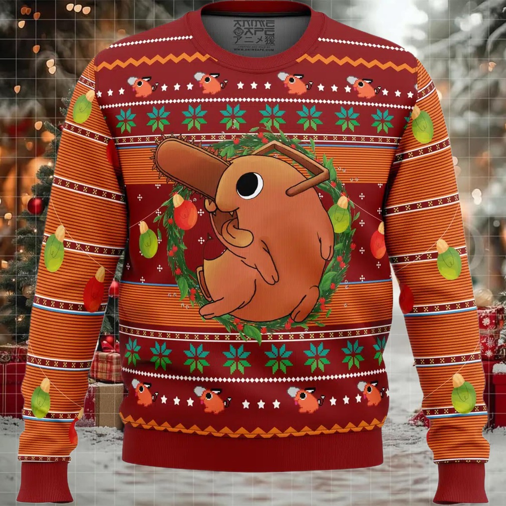 Pochita Chainsaw Man Ugly Christmas Sweater