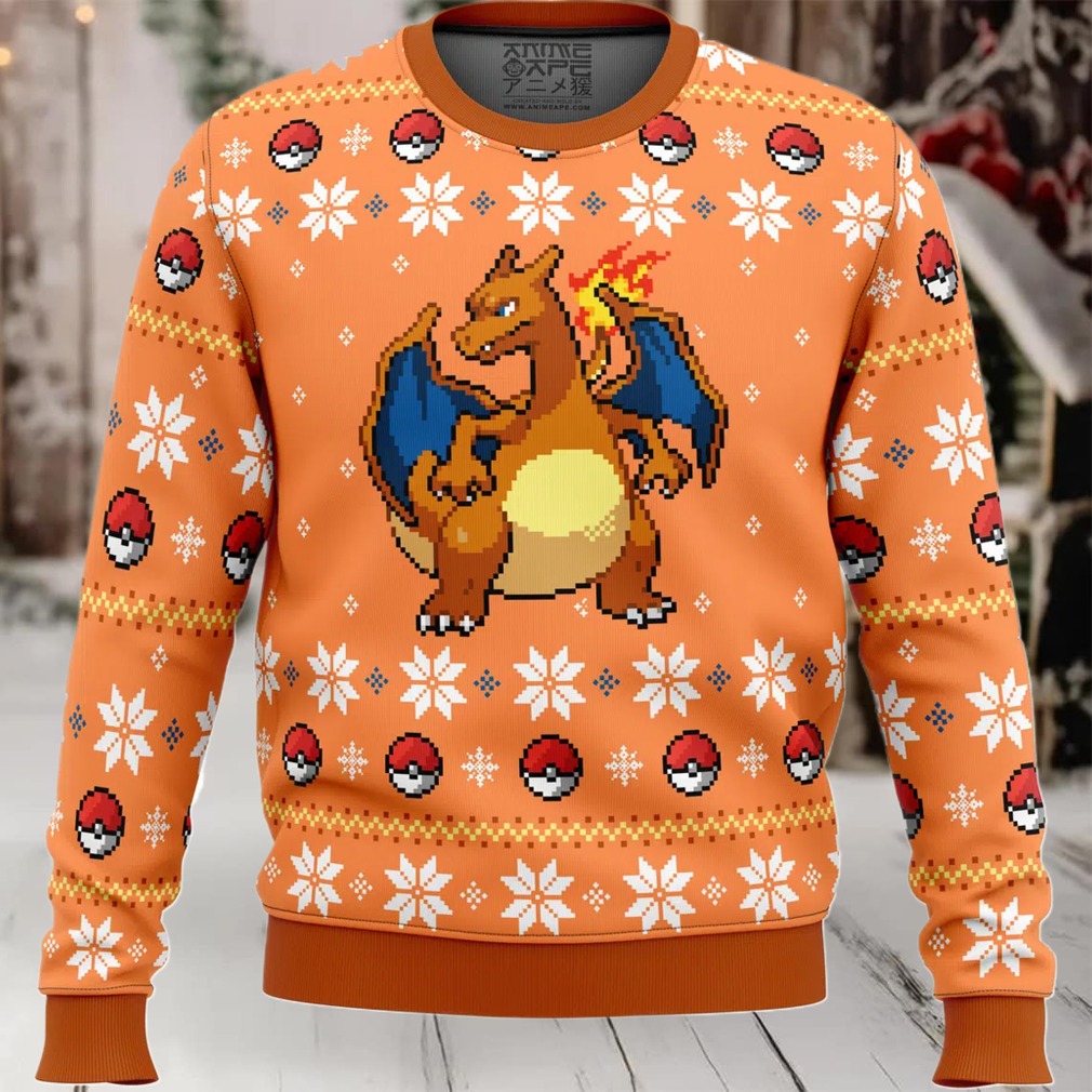 Pokemon Christmas Blaze Charizard Ugly Christmas Sweater Pokemon Christmas Blaze Charizard Ugly Christmas Sweater