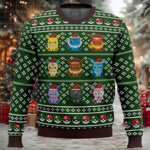 Pokemon Eevee Eeveelutions Ugly Christmas Sweater