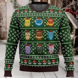 Pokemon Eevee Eeveelutions Ugly Christmas Sweater
