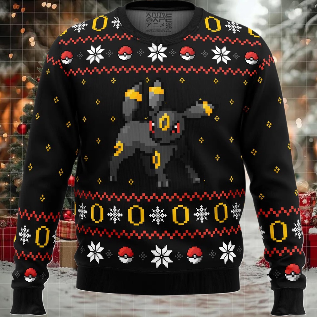 Pokemon Ring of Umbreon Ugly Christmas Sweater Pokemon Ring of Umbreon Ugly Christmas Sweater