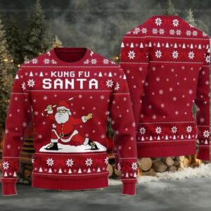 2025 Kungfu Panda Santa Ugly Chritsmas Sweater
