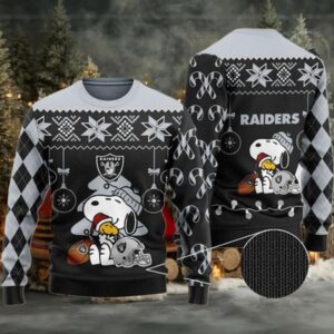 Raiders Ugly Sweater Peanuts Snoopy Gift For Fan Ugly Wool Sweater Christmas 3D Gift For Christmas Moderntees