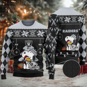 Raiders Ugly Sweater Peanuts Snoopy Gift For Fan Ugly Wool Sweater Christmas 3D Gift For Christmas Moderntees