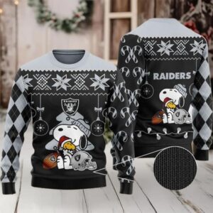 Raiders Ugly Sweater Peanuts Snoopy Gift For Fan Ugly Wool Sweater Christmas 3D Gift For Christmas Moderntees