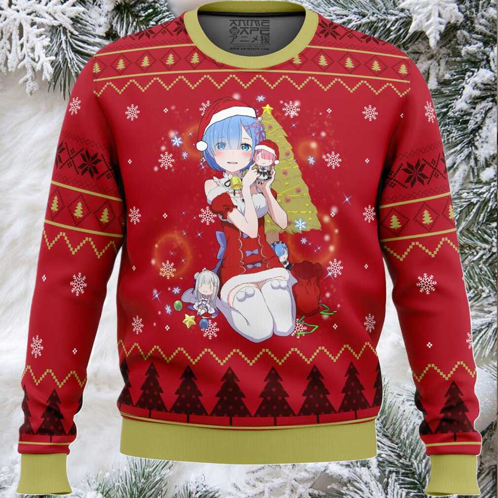 Re Zero Rem Christmas Ugly Christmas Sweater