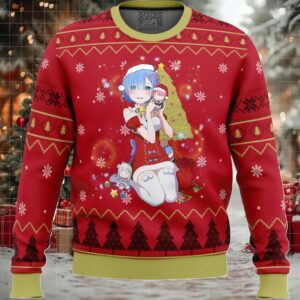 Re Zero Rem Christmas Ugly Christmas Sweater