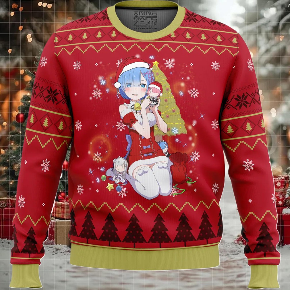 Re Zero Rem Christmas Ugly Christmas Sweater