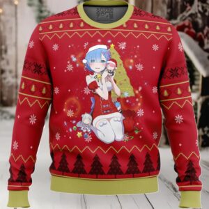 Re Zero Rem Christmas Ugly Christmas Sweater