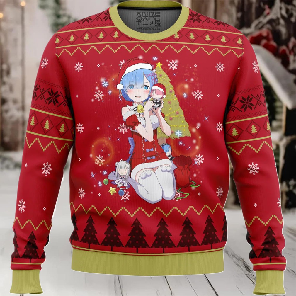 Re Zero Rem Christmas Ugly Christmas Sweater Re Zero Rem Christmas Ugly Christmas Sweater