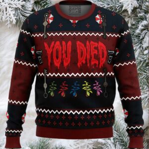 Resident Evil You Died Ugly Christmas Sweater