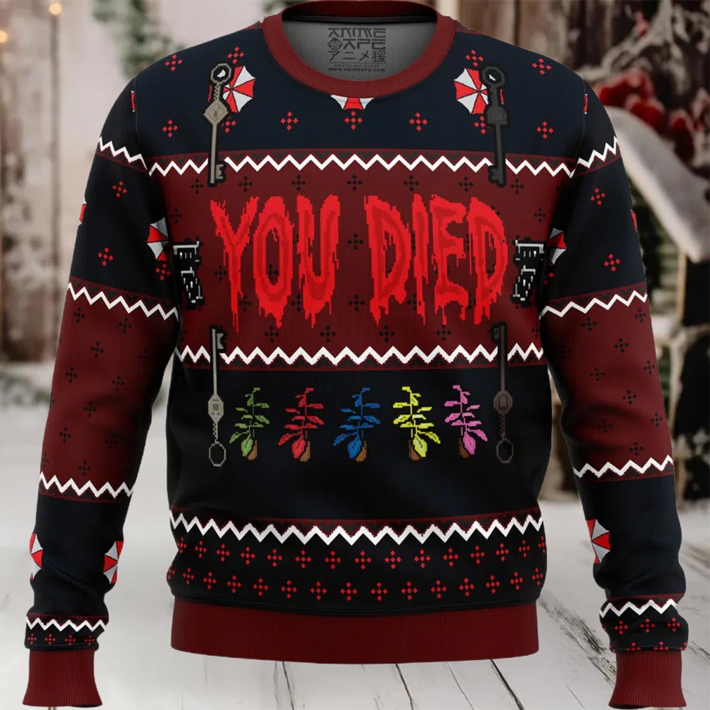 Resident Evil You Died Ugly Christmas Sweater Resident Evil You Died Ugly Christmas Sweater