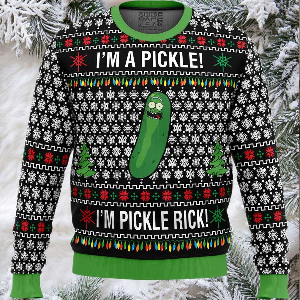 Rick and Morty Pickle Rick Ugly Christmas Sweater