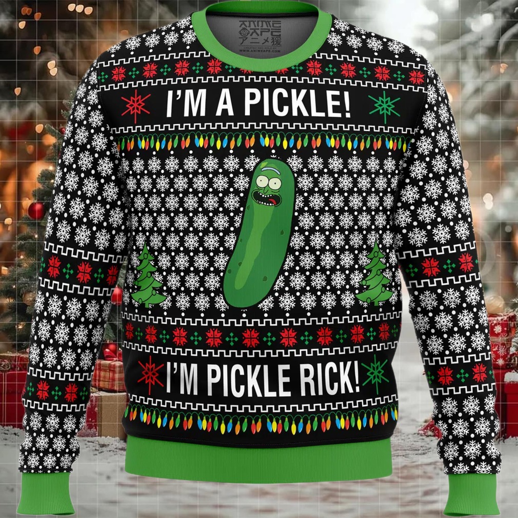 Rick and Morty Pickle Rick Ugly Christmas Sweater