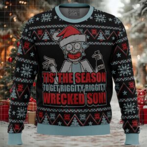 Rick and Morty Tis The Season Ugly Christmas Sweater