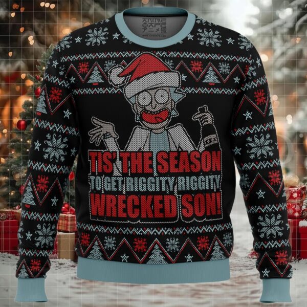 Rick and Morty Tis The Season Ugly Christmas Sweater