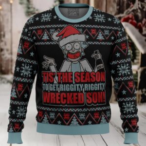 Rick and Morty Tis The Season Ugly Christmas Sweater