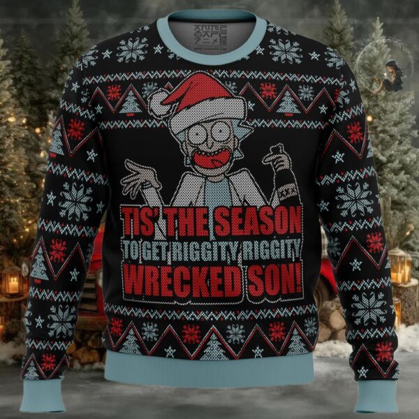 Rick and Morty Tis The Season Ugly Christmas Sweater