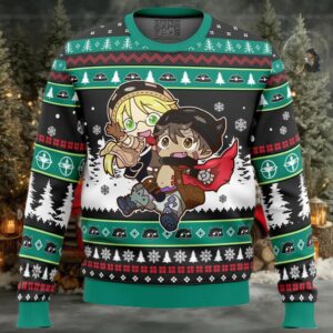 Riku And Reg Made in Abyss Ugly Christmas Sweater