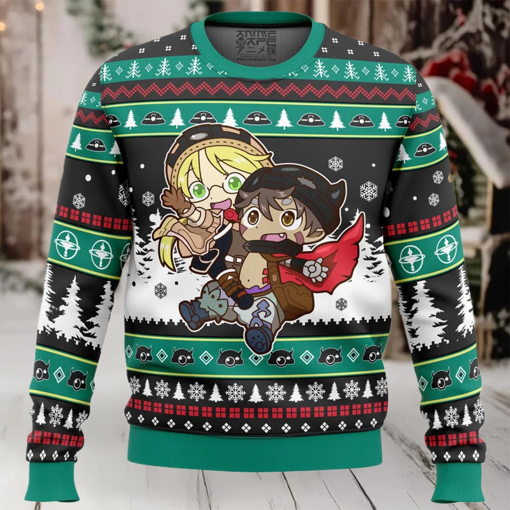 Riku And Reg Made in Abyss Ugly Christmas Sweater Riku And Reg Made in Abyss Ugly Christmas Sweater