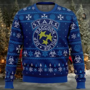 STARS Racoon City Police Resident Evil Ugly Christmas Sweater