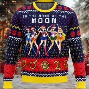 Sailor Moon In the Name of the Moon Ugly Christmas Sweater