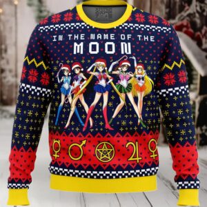 Sailor Moon In the Name of the Moon Ugly Christmas Sweater
