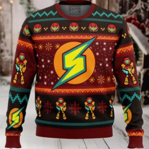 Samus Metroid Ugly Christmas Sweater