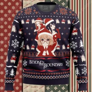 Santa Ai, Mirai, Mitsuki Beyond the Boundary Ugly Christmas Sweater