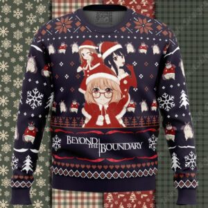 Santa Ai, Mirai, Mitsuki Beyond the Boundary Ugly Christmas Sweater