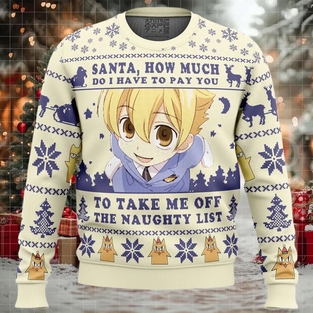 Santa, How Much Do I Have To Pay You Ouran High School Host Club Ugly Christmas Sweater